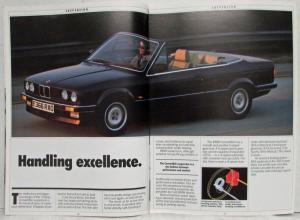1987 BMW 320i 325i Convertible Sales Brochure - Right-Hand Drive