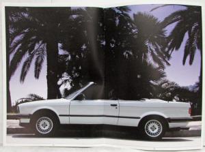 1987 BMW 320i 325i Convertible Sales Brochure - Right-Hand Drive