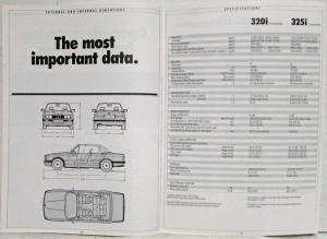 1987 BMW 320i 325i Convertible Sales Brochure - Right-Hand Drive
