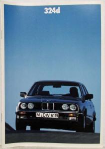 1987 BMW 324d Sales Brochure - German Text