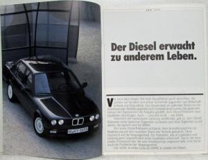 1987 BMW 324d Sales Brochure - German Text