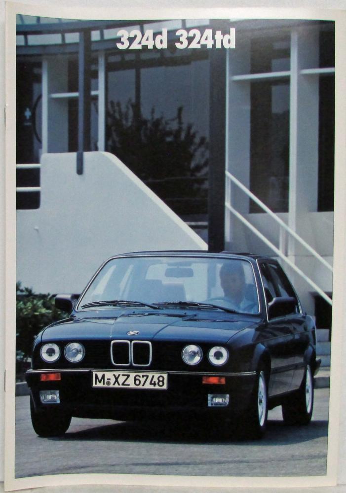 1987 BMW 324d 324td Sales Brochure - German Text