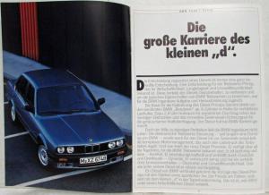 1987 BMW 324d 324td Sales Brochure - German Text