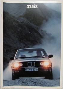 1987 BMW 325ix Unlimited Driving Pleasure Sales Brochure - German Text
