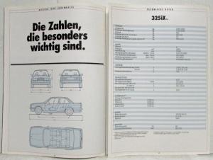 1987 BMW 325ix Sales Brochure - German Text