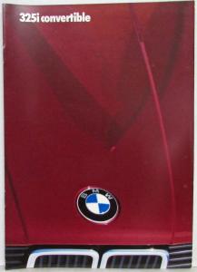 1986 BMW 325i Convertible Sales Brochure - Right-Hand Drive