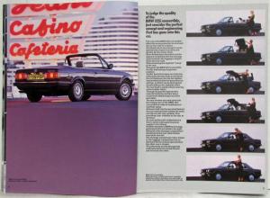 1986 BMW 325i Convertible Sales Brochure - Right-Hand Drive