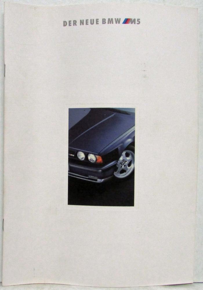 1992 BMW New M5 Sales Brochure - German Text
