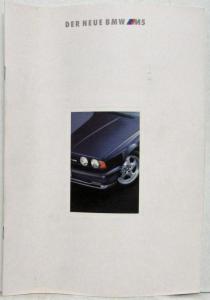 1992 BMW New M5 Sales Brochure - German Text