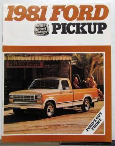 1981 Ford Pickup Truck Ranger Lariat XLT Custom Supercab Options Sale Brochure