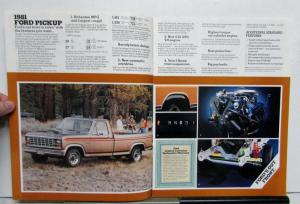 1981 Ford Pickup Truck Ranger Lariat XLT Custom Supercab Options Sale Brochure