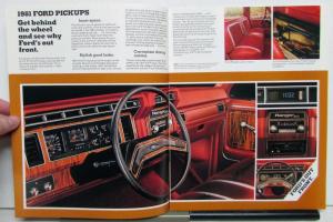 1981 Ford Pickup Truck Ranger Lariat XLT Custom Supercab Options Sale Brochure