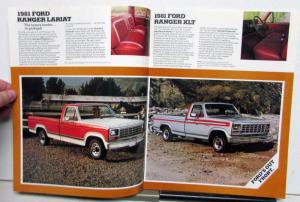 1981 Ford Pickup Truck Ranger Lariat XLT Custom Supercab Options Sale Brochure