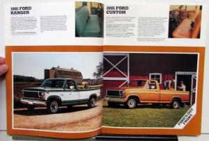 1981 Ford Pickup Truck Ranger Lariat XLT Custom Supercab Options Sale Brochure