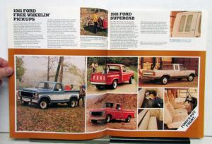 1981 Ford Pickup Truck Ranger Lariat XLT Custom Supercab Options Sale Brochure
