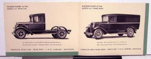 1931 Rugby Truck Model 615 Sales Brochure and Specifications