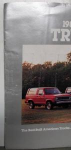 1984 Ford Trucks Ranger F Series Bronco II Club Wagon Econoline Options Brochure