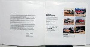 1984 Ford Trucks Ranger F Series Bronco II Club Wagon Econoline Options Brochure