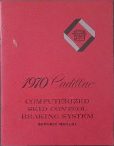 1970 Cadillac Skid Control Braking Service Shop Manual