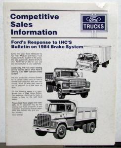 1984 Fords Response to IHC On Brake System Competitive Sales Info Brochure