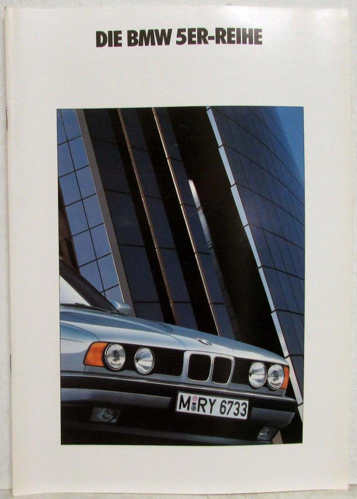 1990 BMW 5 Series Sales Brochure - German Text