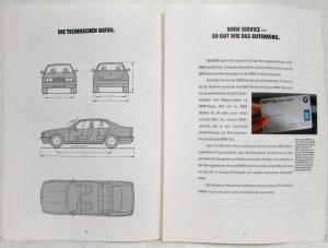 1990 BMW 5 Series Sales Brochure - German Text