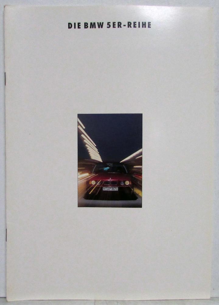 1992 BMW 5 Series Die Neue Souveränität Sales Brochure - German Text