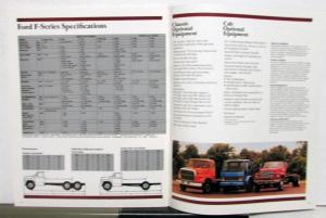 1988 Ford F-Series Single Tandem Axle Diagrams Specifications Options Brochure