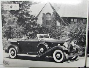 1932 Packard Twin Six Dealer Prestige Portfolio Coupe Sedan Roadster Limo Repro