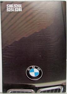 1985 BMW 518i 520i 525i 528i Sales Folder Poster - Right-Hand Drive