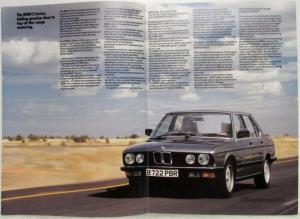 1985 BMW 518i 520i 525i 528i Sales Folder Poster - Right-Hand Drive