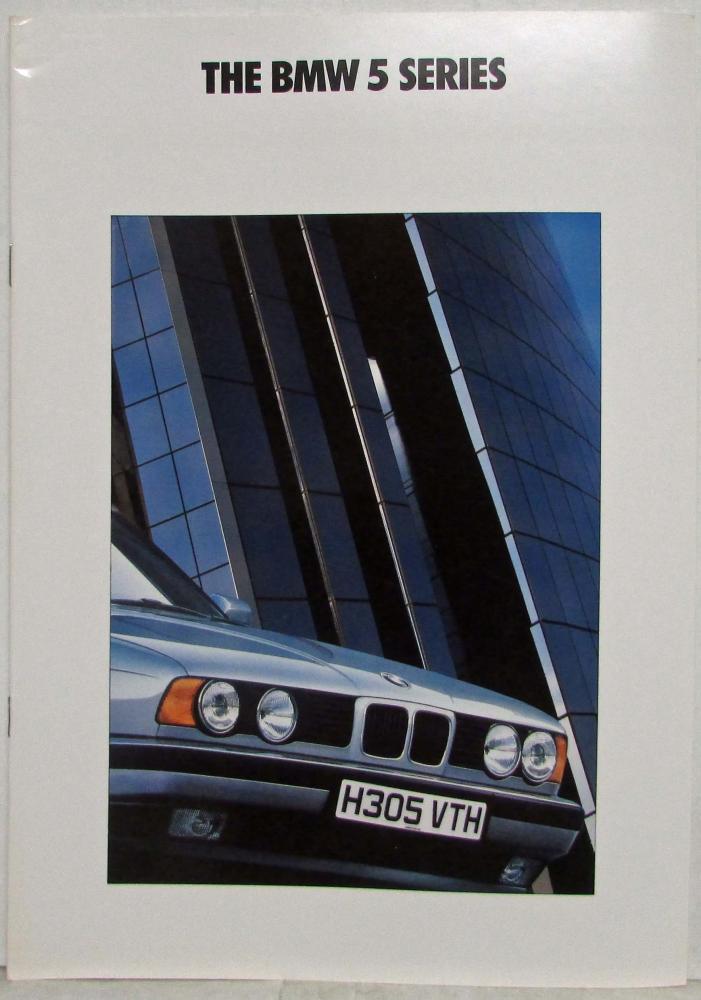 1990 BMW 5 Series Sales Brochure - Right-Hand Drive