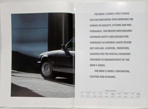 1990 BMW 5 Series Sales Brochure - Right-Hand Drive