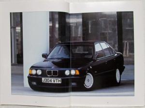 1991 BMW 5 Series Sales Brochure - Right-Hand Drive