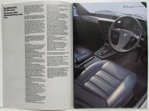 1984 BMW 628CSi 635CSi Sales Folder - Right-Hand Drive