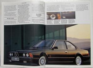 1987 BMW 635CSi Sales Brochure - Right-Hand Drive
