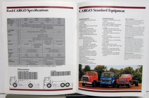 1988 Ford Cargo Tandem Truck Chassis Dimensions Specifications Sales Brochure
