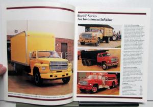 1987 Ford F-Series Single Tandem Axle Chassis Construction Sales Brochure