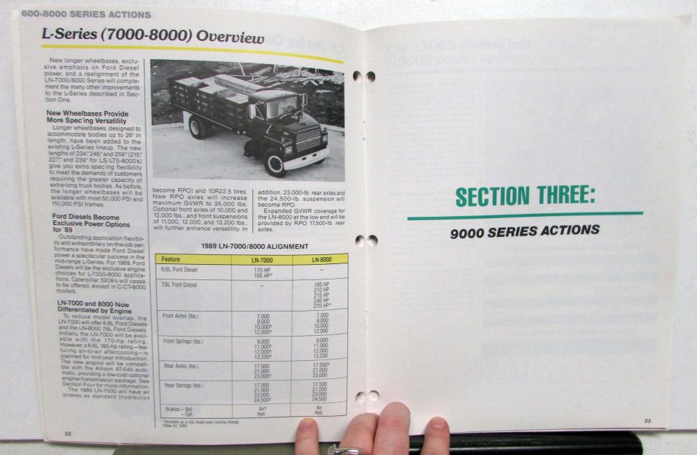 1989 Ford Whats New Diesel Engines CL Series Trucks Heavy Duty Dealer ...