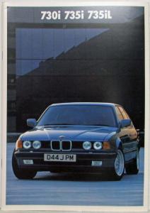 1986 BMW 730i 735i 735iL Sales Brochure - Right-Hand Drive