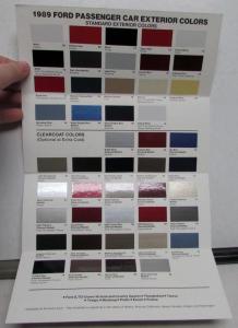 1989 Ford Passenger Car Mustang LTD Victoria Taurus Tempo Escort Exterior Colors