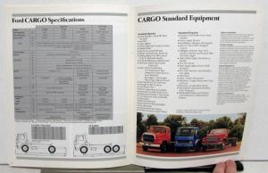 1989 Ford Cargo Tandem Truck Chassis Dimensions Specifications Sales Brochure