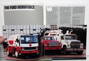1989 Ford The Work Force L 7000 8000 Series Trucks Diagrams Specs Sales Brochure