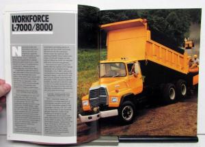 1989 Ford The Work Force L 7000 8000 Series Trucks Diagrams Specs Sales Brochure