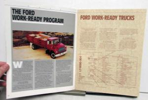 1989 Ford The Work Force L 7000 8000 Series Trucks Diagrams Specs Sales Brochure