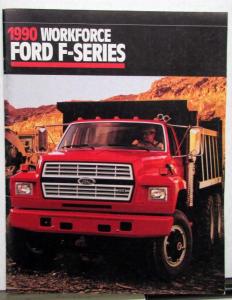 1990 Ford The Work Force F Series Trucks Construction Diagrams Sales Brochure