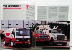 1990 Ford The Work Force F Series Trucks Construction Diagrams Sales Brochure