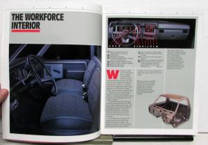 1990 Ford The Work Force F Series Trucks Construction Diagrams Sales Brochure