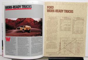 1990 Ford The Work Force F Series Trucks Construction Diagrams Sales Brochure