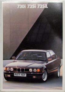 1988 BMW 730i 735i 735iL Sales Brochure - Right-Hand Drive